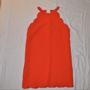 Adorable coral scalloped dress